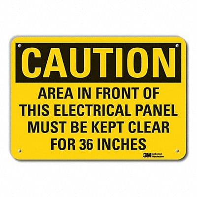 Caution Sign 7 in x 10 in Aluminum