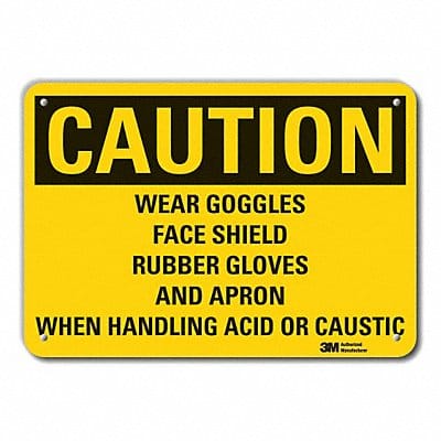 Rflct Eye Hand Caution Sign 7x10in Alum