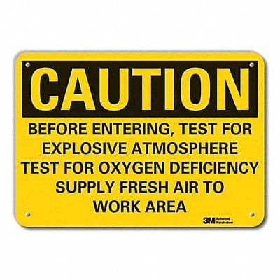 Rflct Explosive Mtrl Caut Sign 10x14in