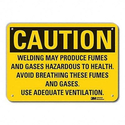 Rflct Welding Hzrd Caution Sign 7x10in