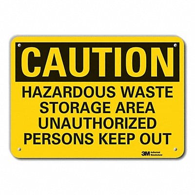 Caution Sign 7 in x 10 in Aluminum