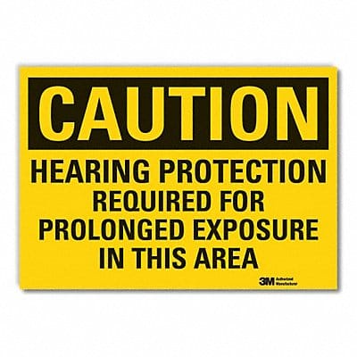 Hearing Caution Rflctv Label 7inx10in