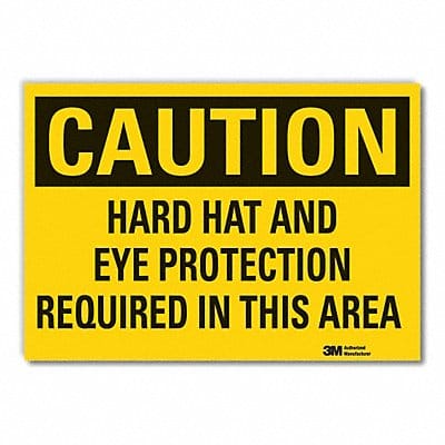 Head  Eye Caution Rflct Lbl 7inx10in