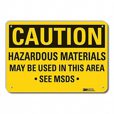 Rflct Hzrdous Mtrl Caution Sign 10x14in