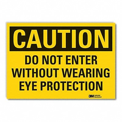 Eye Caution Rflct Label 10 in x 14 in