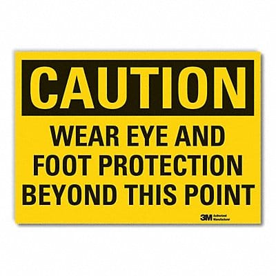 Eye Caution Rflct Label 10 in x 14 in