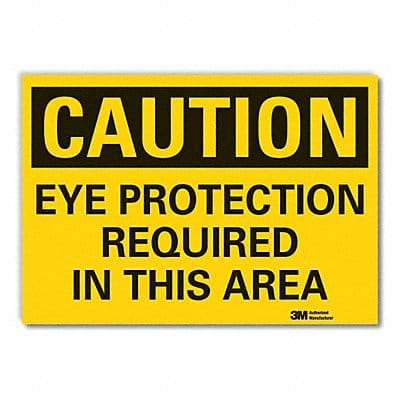 Eye Caution Rflct Label 3.5in x 5in