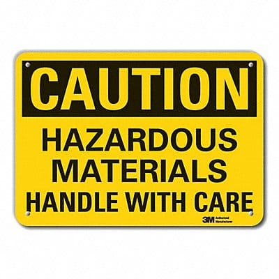 Rflct Hzrdous Mtrl Caution Sign 7x10in