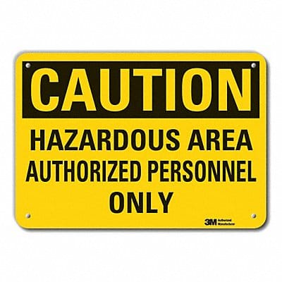 Rflct Hzrd Area Caution Sign 7x10in Alum