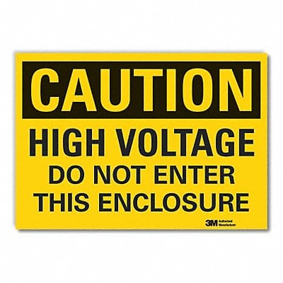 High Voltage Caution Rflct Lbl 10x14in