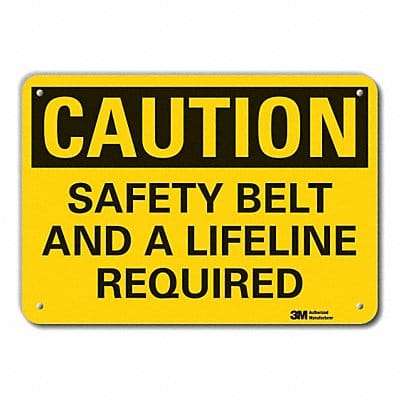 Rflct Fall Caution Sign 10x14in Alum