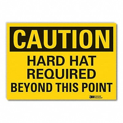 Hard Hat Caution Rflctv Label 7inx10in