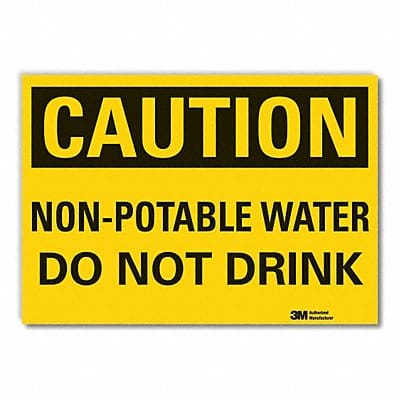 Potable Water Caution Rflctv Labl 7x10in