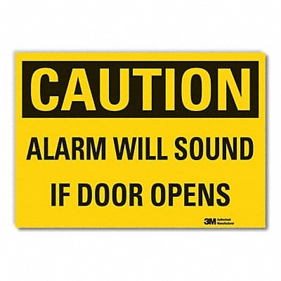 Door Instruction Caution Label 10x14in