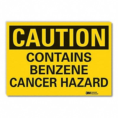 Benzene Caution Rflctv Label 3.5inx5in