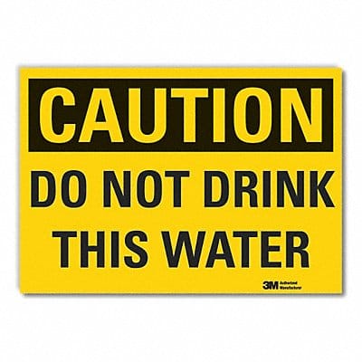 Potable Water Caution Rflct Lbl 3.5x5in