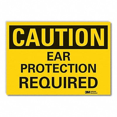 Hearing Caution Rflct Label 7inx10in