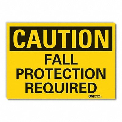 Fall Caution Rflctv Label 10inx14in