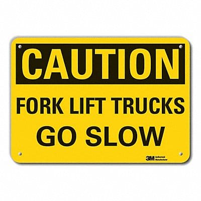 Rflct Lift Truck Trfc Caut Sign 7x10in