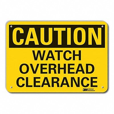 Caution Sign 7 in x 10 in Aluminum