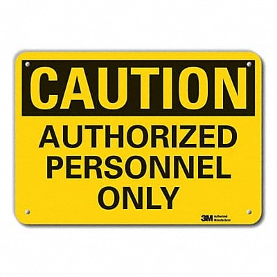 Caution Sign 7 in x 10 in Aluminum