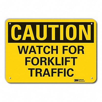 Caution Sign 7 in x 10 in Aluminum