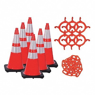 Traffic Cone Kit Orange 28 in.