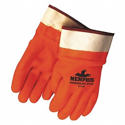 Gloves PVC L 12 in L Foam Smooth PR PK12