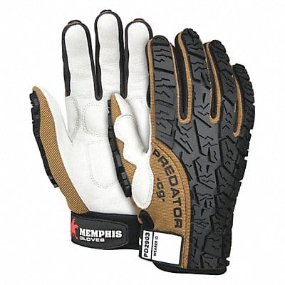 Mechanics Gloves XL White/Black/Brown PR