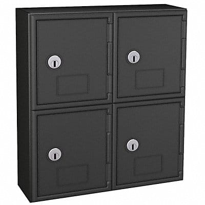 Locker 2x2Lckrs Blk 13.5 x12 x4