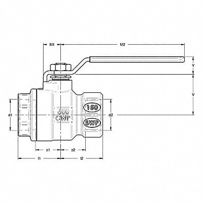 Ball Valve 2-Way Bronze 1 in.