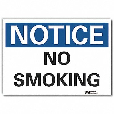 No Smoking Notice Rflct Lbl 10inx14in