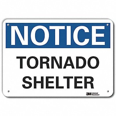 Reflective Shelter Notice Sign 10x14in