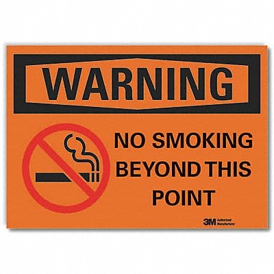 No Smoking Warning Rflct Label 3.5x5in