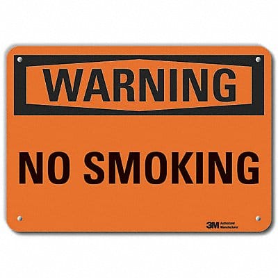 No Smoking Sign 7 in x 10 in Aluminum