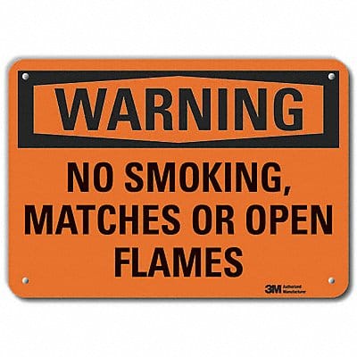 No Smoking Sign 7 in x 10 in Aluminum