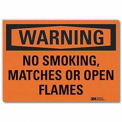 No Smoking Warning Rflct Label 5inx7in