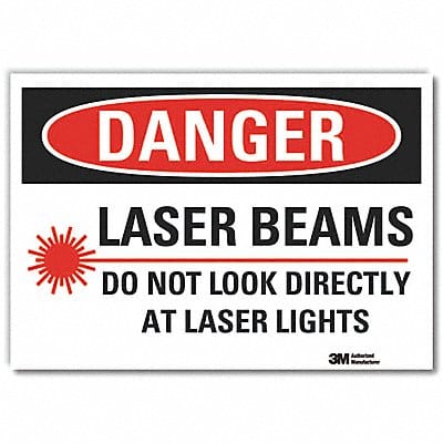 Laser Area Danger Rflctv Label 5inx7in