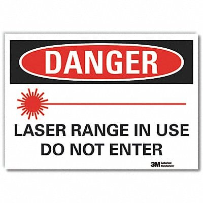 Laser Area Danger Rflctv Label 5inx7in