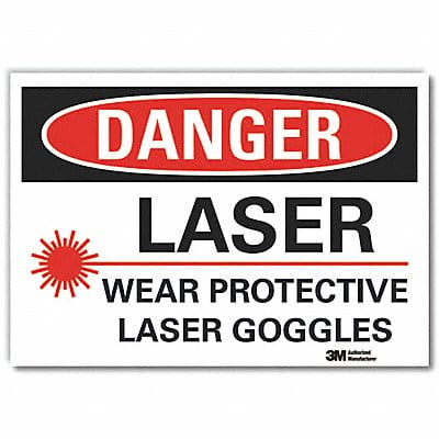 Laser Area Danger Rflct Label 7inx10in