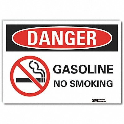 Gasoline Danger Rflctv Label 7inx10in