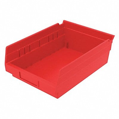 Shelf Bin Red Indstr Grd Poly 4 in