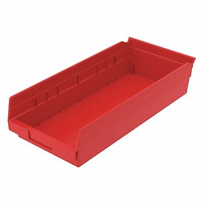 Shelf Bin Red Indstr Grd Poly 4 in