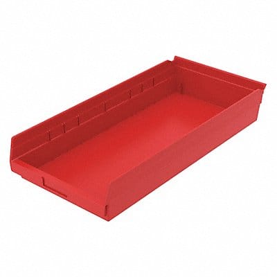 Shelf Bin Red Indstr Grd Poly 4 in