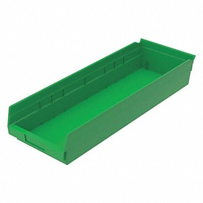 Shelf Bin Green Indstr Grd Poly 4 in