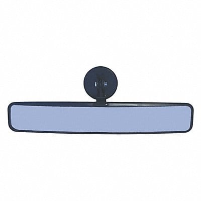 Wide Magnetic Mirror Black Plastic