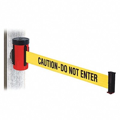 Belt Barrier Red Magnet Ylw/Blk Txt Belt