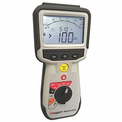 Megohmmeter 50 to 500V DC Backlit LCD