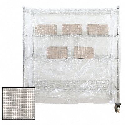 Cart Cover Clear 24 inx48 inx62 in Vinyl