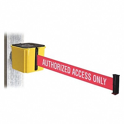 Belt Barrier Yellow 4-1/2 in W 15 ft L